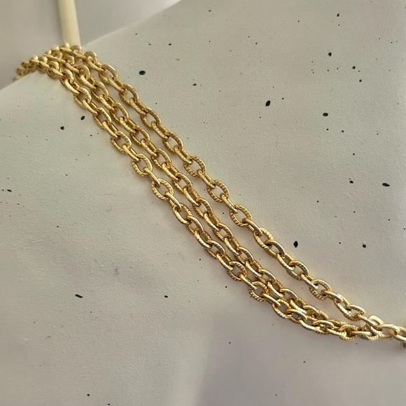 Vintage Gold Tassel Chain Necklace 22 inches - Picture 3 of 8